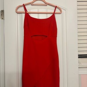 Morgan & Co. Vibrant Red Cutout Mini Dress